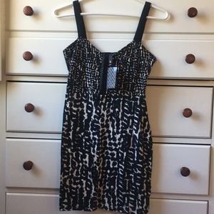 H&M black and white leopard print dress